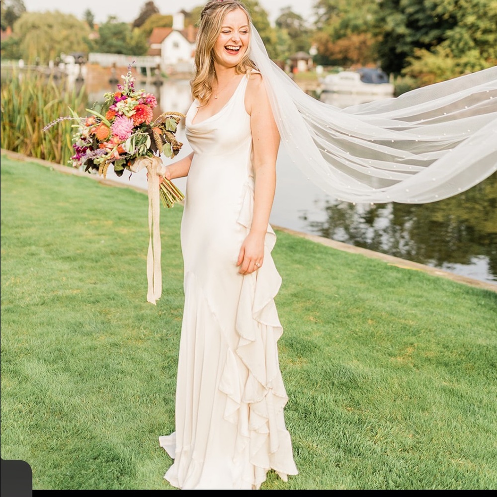 Ghost London Chalk White Satin Wedding Dress